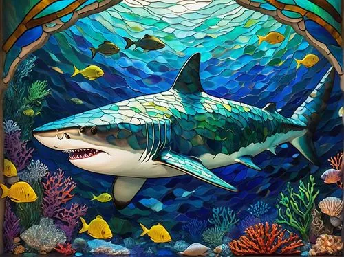 aquarium,seaquarium,aquarium inhabitants,underwater background,temposhark,megalodon,carcharodon,3d art,tigershark,great white shark,underwater world,carcharhinus,aquariums,aquarium fish,fish in water,diorama,shark,aquaculture,marine tank,god of the sea,Conceptual Art,Daily,Daily 14