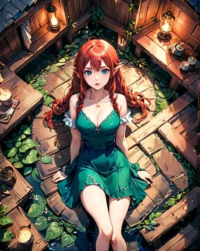 merida,background ivy,emerald,meiling,ivy,saria,green dress,mineko,kouka,orihime,forest clover,kolken,girl in the garden,fujiko,green garden,nami,hidari,sylvania,mitsuru,celicas,Anime,Anime,Realistic