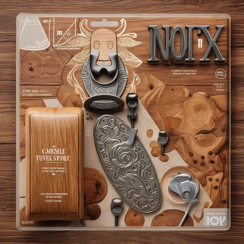 vintage style, keep the texts of the original image, put a price in the corner of the packaging, improve the figure,clay packaging,wood carving,meat carving,carved wood,nut-nougat cream,block plane,wo