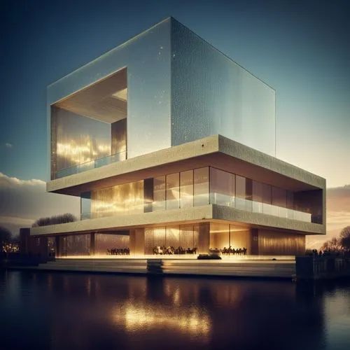 modern architecture,cubic house,cube stilt houses,glass facade,3d rendering,cube house,house by the water,autostadt wolfsburg,archidaily,contemporary,aqua studio,arq,futuristic architecture,kirrarchitecture,arhitecture,modern building,glass facades,modern house,jewelry（architecture）,render,Photography,General,Cinematic