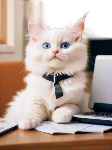 blue eyes cat,cat with blue eyes,cute cat,catchallmails,cat on a blue background,birman,white cat,cat image,funny cat,himalayan persian,snowbell,vintage cat,office worker,minurcat,online meeting,cartoon cat,peccatte,cat look,cat kawaii,video conference,Illustration,Japanese style,Japanese Style 14