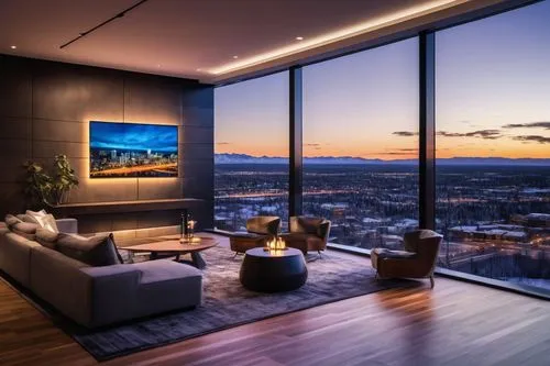 penthouses,modern living room,sky apartment,living room modern tv,livingroom,luxury home interior,living room,apartment lounge,modern decor,great room,contemporary decor,modern room,luxury property,family room,glass wall,luxury real estate,interior modern design,appartement,smart home,realestate,Illustration,American Style,American Style 11