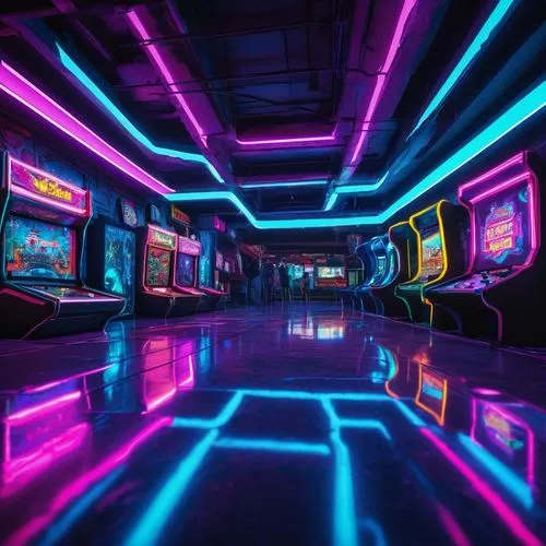 ufo interior,spaceship interior,spaceland,arcades,arcade,game room,arcade games,retro diner,neon coffee,80's design,cyberscene,arcading,lanes,neon light,neon lights,nightclub,bowlmor,neon,neon cocktails,poolroom,Illustration,Retro,Retro 20