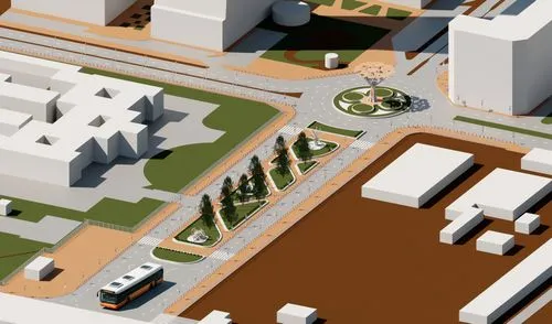 commercial bus station. modern. 20 bus capacity
 

,a computerized rendering of an urban park in front of a city,europan,urban design,street plan,pedestrianized,cohousing,microdistrict