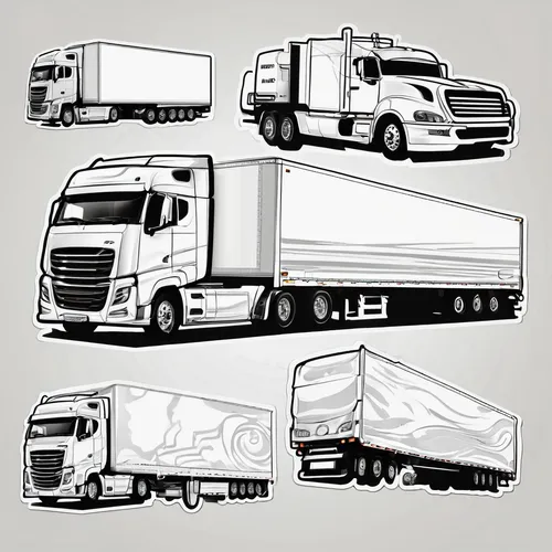 vehicle transportation,freight transport,delivery trucks,trucks,commercial vehicle,vector graphics,large trucks,gray icon vectors,vector images,18-wheeler,semi-trailer,motor movers,semitrailer,fleet and transportation,vehicles,drawbar,tractor trailer,autotransport,lorry,trailer truck,Unique,Design,Sticker