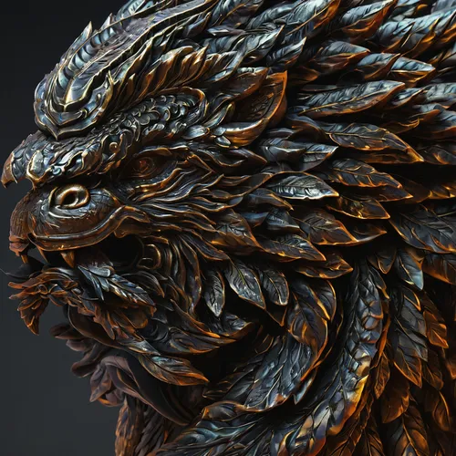 gryphon,garuda,eagle head,forest king lion,owl,griffin,basilisk,wyrm,dragon design,painted dragon,raven sculpture,forest dragon,imperial eagle,eagle,3d rendered,dragon,griffon bruxellois,mandelbulb,black dragon,sculpt,Art,Classical Oil Painting,Classical Oil Painting 17