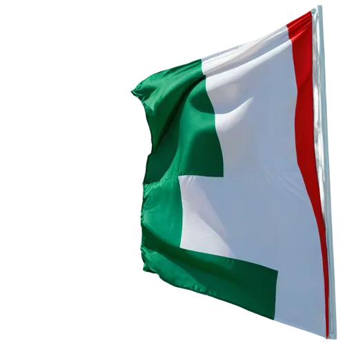 Mexican flag, waving, vertical format, tricolor, green white and red stripes, fluttering in wind, daytime, soft lighting, 3/4 composition, shallow depth of field, vibrant colors, detailed fabric textu