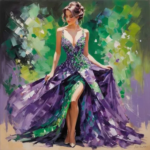 flamenco,fabric painting,evening dress,art painting,girl in a long dress,danseuse,Conceptual Art,Oil color,Oil Color 10