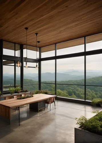 breakfast room,house in the mountains,bohlin,house in mountains,minotti,the cabin in the mountains,wooden windows,modern kitchen,catskills,snohetta,roof landscape,modern kitchen interior,cantilevered,overlook,beautiful home,blue ridge mountains,kitchen table,mountainview,dunes house,interior modern design,Photography,Documentary Photography,Documentary Photography 04