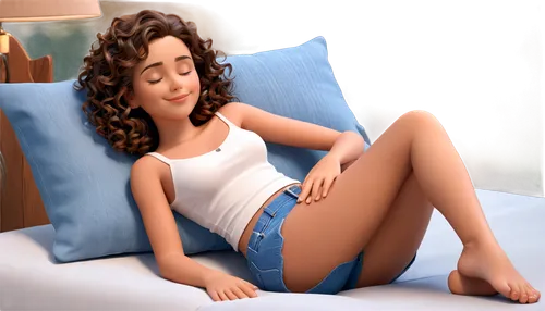 woman on bed,relaxed young girl,pregnant woman icon,premenstrual,girl in bed,vidya,derivable,girl sitting,beren,3d rendered,woman sitting,girl in a long,female model,woman laying down,reclining,dressup,tamanna,cute cartoon image,blue pillow,milioti,Unique,3D,3D Character
