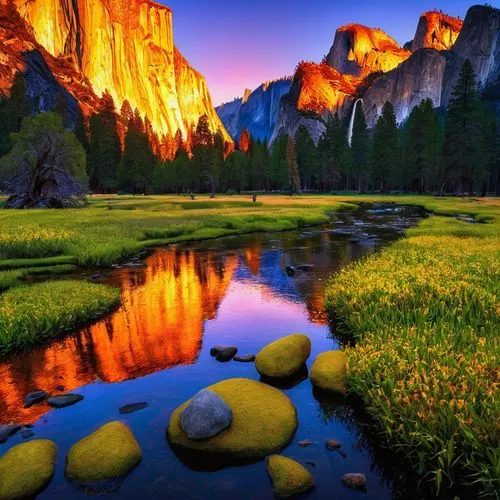 yosemite,yosemite park,yosemite valley,beautiful landscape,yosemite national park,el capitan,mountain sunrise,landscape background,salt meadow landscape,nature landscape,mountain landscape,zion,full hd wallpaper,united states national park,hd wallpaper,mountain meadow,colorful background,zion national park,meadow landscape,alpine sunset,Conceptual Art,Fantasy,Fantasy 04