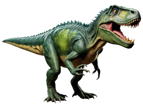 RexUSA, Tyrannosaurus Rex, dinosaur, prehistoric creature, green scaly skin, sharp teeth, powerful legs, strong claws, solo, close-up, dramatic lighting, 3/4 composition, shallow depth of field, warm 