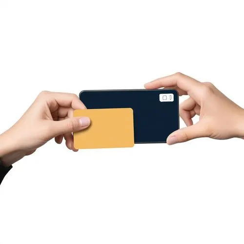 two hands holding an id and a smart phone,phone clip art,phone case,cardholder,woman holding a smartphone,mobipocket,a plastic card