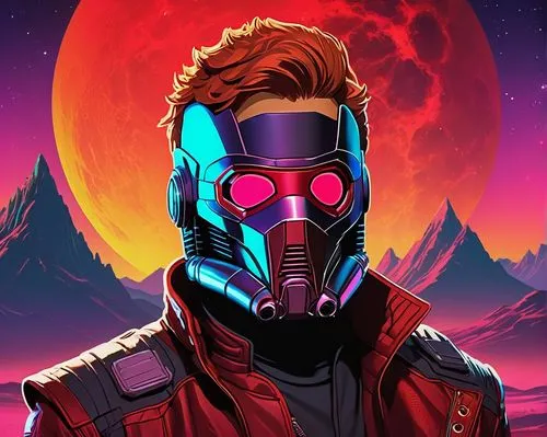 star-lord peter jason quill,pyro,lykos,terminator,nuka,pyrotechnical,Conceptual Art,Sci-Fi,Sci-Fi 12