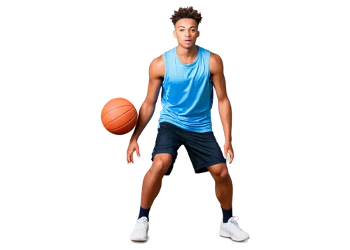 Young athletic man, dynamic jump, basketball player, sweaty face, focused eyes, messy short hair, sleeveless jersey, sporty shorts, white sneakers, energetic movement, slow-motion effect, spotlight on