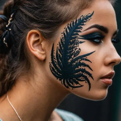 face paint,feather headdress,body painting,body art,pintados,warpaint,face painting,peacock eye,feathers,feather jewelry,bodypainting,black feather,plumes,tribal masks,bodypaint,bird feather,maori,tribal,venetian mask,feather,Photography,General,Fantasy