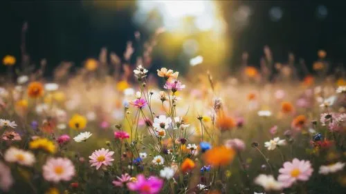 Beautiful field of soft coloured flowers, closeup shot of soft bright coloured flowers, a lot of flowers,meadow flowers,flowering meadow,flower meadow,field of flowers,flower field,blooming field,flow