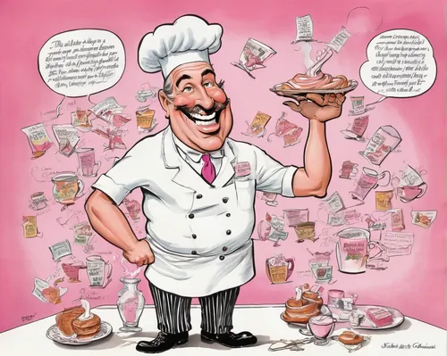 caricature,donut illustration,financier,pastry chef,viennoiserie,expenses management,bakery products,choucroute garnie,chef's uniform,beschuit met muisjes,cuisine classique,advertising figure,waiter,caricaturist,chef,food processing,aligot,chocolatier,sufganiyah,value added tax,Illustration,Abstract Fantasy,Abstract Fantasy 23