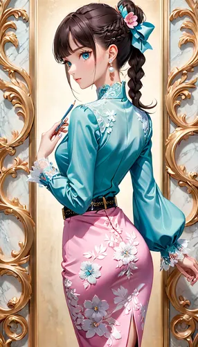 hanbok,oriental painting,chinese art,geisha girl,geisha,japanese art,mukimono,oriental princess,oriental girl,anime japanese clothing,japanese woman,ao dai,siu mei,oriental,honmei choco,floral japanese,portrait background,victorian lady,wuchang,chinese style,Anime,Anime,General