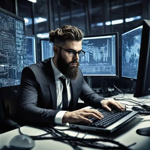 cybertrader,man with a computer,blur office background,computer business,cybercriminals,cios,datamonitor,computerologist,genocyber,inntrepreneur,delegator,night administrator,technologist,sysadmin,cybermedia,cybersquatting,computerization,computer freak,administrator,cybersquatter,Conceptual Art,Fantasy,Fantasy 33