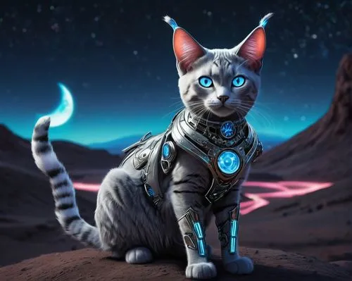 jayfeather,bastet,bluestar,liara,bubastis,starclan,kittani,cat on a blue background,windclan,skyclan,miqati,capricorn kitz,reticuli,cathala,nightstar,cat with blue eyes,moonan,cat warrior,fireheart,felino,Conceptual Art,Fantasy,Fantasy 34