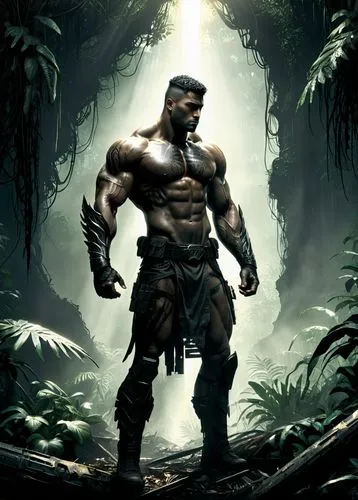 barbarian,turok,megalon,berserker,khal,ryu,leonidas,tarzan,bara,krausert,shadowboxer,kotal,oenomaus,nudelman,wakanda,muscular,baraka,skaar,kratos,bojador,Conceptual Art,Fantasy,Fantasy 33