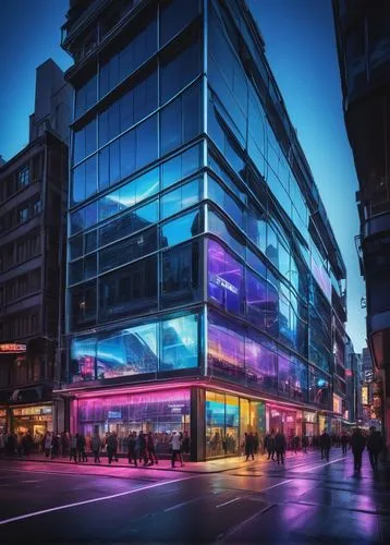 glass facades,glass building,glass facade,vivid sydney,artium,apple store,colorful glass,mvrdv,colored lights,akihabara,cornerhouse,colorful facade,andaz,julliard,luminato,omotesando,isetan,selfridges,colorful city,nihonbashi,Conceptual Art,Oil color,Oil Color 01