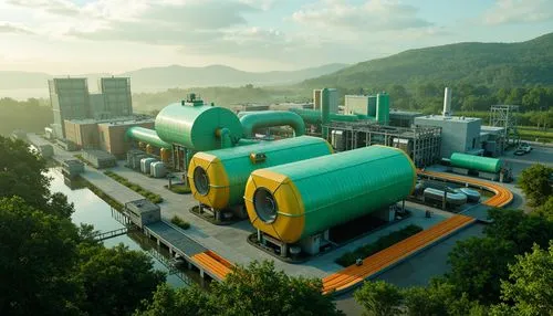 sewage treatment plant,hydropower plant,combined heat and power plant,biorefinery,wastewater treatment,hydroelectricity,chemical plant,nuclear reactor,technopolis,thermal power plant,concrete plant,mining facility,powerplant,hydroelectric,heavy water factory,cogeneration,power plant,nuclear power plant,coconut water concentrate plant,biogas