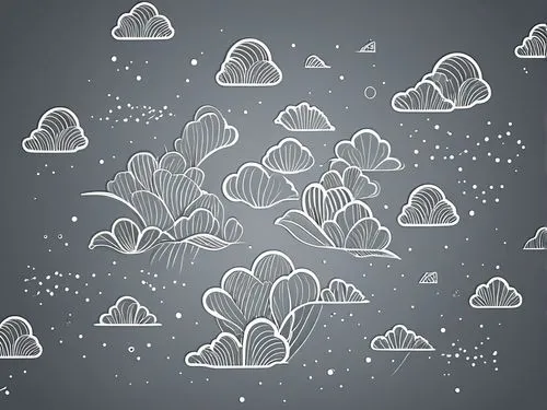 white clouds in the sky on a gray background,cloud image,cloud play,cloud computing,cloudmont,cloud mountain,about clouds,Illustration,Black and White,Black and White 04