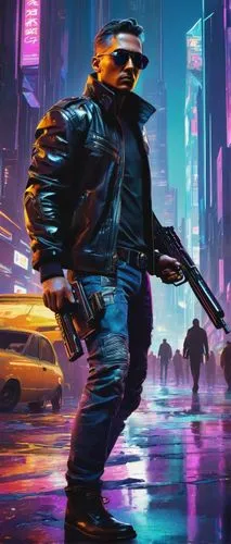 cyberpunk,80s,enforcer,terminator,futuristic,mute,dystopian,mercenary,pedestrian,renegade,cg artwork,dystopia,hk,sniper,sci fiction illustration,80's design,scifi,patrols,cyber,sci-fi,Art,Artistic Painting,Artistic Painting 41