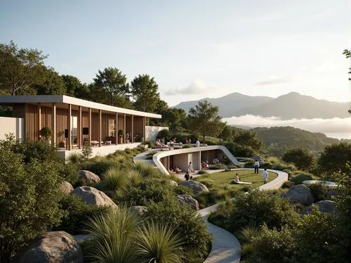 3d rendering,dunes house,amanresorts,render,house in the mountains,landscape design sydney,house in mountains,roof landscape,landscape designers sydney,renders,renderings,lefay,holiday villa,landscaped,ecovillages,chalet,grass roof,revit,snohetta,3d render