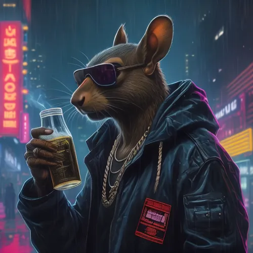 cyberpunk,color rat,rat na,year of the rat,rat,rataplan,musical rodent,rodentia icons,splinter,roof rat,racked out squirrel,nightlife,gangstar,novelist,szymbark,80s,connoisseur,beaver rat,hamster buyi