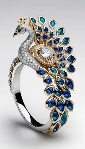 mouawad,chaumet,boucheron,ring with ornament,vahan,chopard,bulgari,ornamental bird,ring jewelry,blue peacock,goldsmithing,enamelled,an ornamental bird,cloisonne,colorful ring,jeweller,ring dove,arpels,bvlgari,peacock,Unique,3D,3D Character