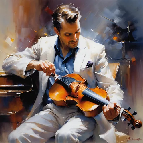 violin player,violinist,cellist,cello,violist,concertmaster,jazz guitarist,musician,playing the violin,violin,violinists,violoncello,violone,string instrument,itinerant musician,violinist violinist,banjo player,violins,guitar player,classical guitar,Conceptual Art,Oil color,Oil Color 03