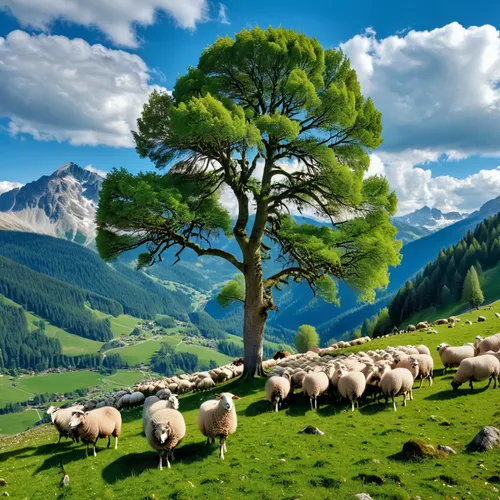 pyrenean shepherd,mountain pasture,sheared sheep,east-european shepherd,alpine pastures,mountain sheep,wild sheep,shear sheep,mountain cows,ruminants,asturias,valais black nose sheep,a flock of sheep,wool sheep,cameroon sheep,goatherd,livestock farming,valais,pyrenees,nature landscape,Photography,General,Realistic