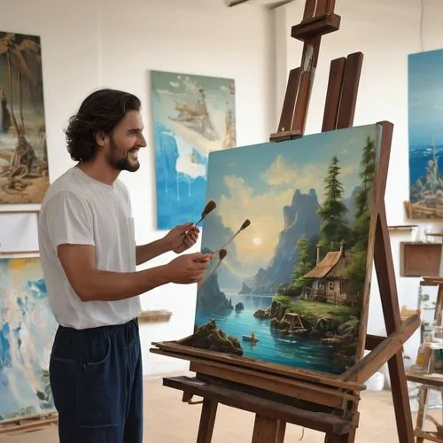 italian painter,painting technique,artist portrait,meticulous painting,aqua studio,mexican painter,pintor,mousseau,artistshare,painter,art painting,ressam,artista,art academy,easel,welliver,oil painting,pittura,paintings,artist,Photography,General,Realistic