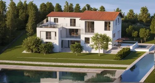 villa,bendemeer estates,3d rendering,luxury property,house with lake,villa balbiano,roman villa,holiday villa,private estate,model house,garden elevation,private house,modern house,country estate,mans