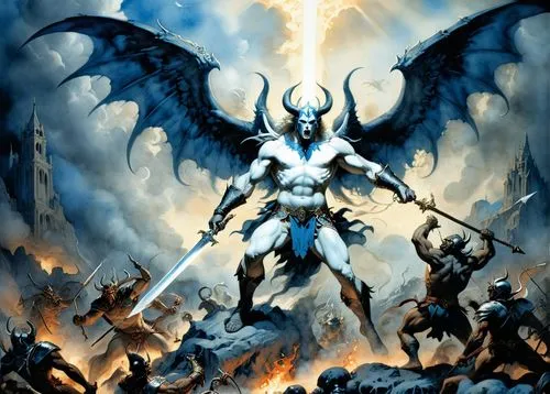 heroic fantasy,dark elf,the archangel,daemon,archangel,diablo,angel of death,angels of the apocalypse,uriel,garuda,dragoon,massively multiplayer online role-playing game,angelology,destroy,lucifer,walpurgis night,death angel,devilwood,death god,the white torch