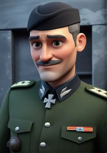 admiral von tromp,adolf,the emperor's mustache,jozef pilsudski,brigadier,general,medic,rühmann,napoleon bonaparte,oskar,franz,german rex,deutscher michel,colonel,skipper,policeman,cadet,kaiser wilhelm,cgi,ivan-tea,Unique,3D,3D Character