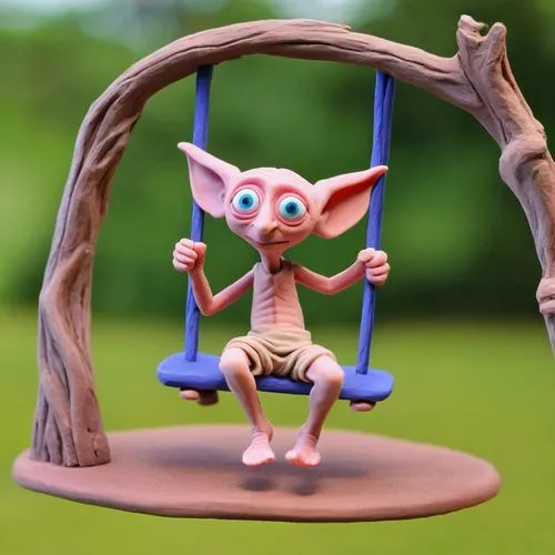 clanger,bartok,dobby,wooden swing,bobinski,bobinska,Unique,3D,Clay