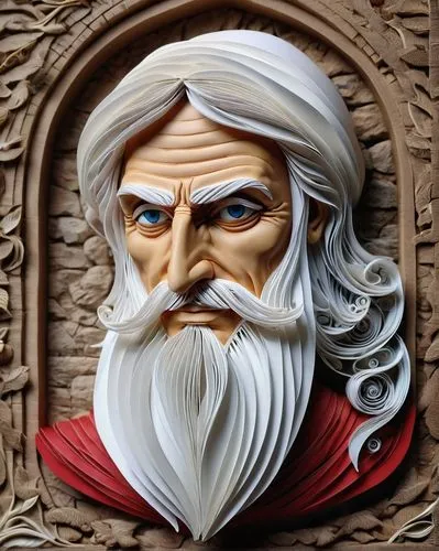 saint nicolas,saint nicholas,wood carving,st claus,scared santa claus,father christmas,leonardo da vinci,saint nicholias,geppetto,scandia gnome,the manger,poseidon god face,father frost,santa claus,lokportrait,moses,saint nicholas' day,twelve apostle,a carpenter,st nicholas,Unique,Paper Cuts,Paper Cuts 09