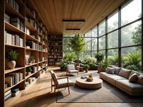 bookshelves,bookcases,reading room,living room,book wall,livingroom,sunroom,bookcase,loft,sitting room,modern living room,bookshelf,great room,interior modern design,modern decor,interior design,shelving,modern room,contemporary decor,house plants