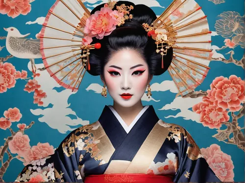 geisha girl,geisha,japanese woman,japanese art,oriental princess,oriental girl,japanese floral background,japanese culture,japanese style,kimono fabric,taiwanese opera,oriental painting,oriental,peking opera,japanese doll,mukimono,floral japanese,the japanese doll,shinto,chinese art,Conceptual Art,Fantasy,Fantasy 22