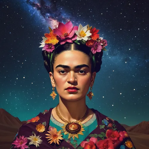 frida,desert flower,pachamama,moana,mystical portrait of a girl,fantasy portrait,digital painting,kahila garland-lily,world digital painting,polynesian girl,flowerful desert,cosmic flower,digital illustration,girl in flowers,digital artwork,boho art,digital art,sacred art,mulan,southwestern,Photography,Documentary Photography,Documentary Photography 16