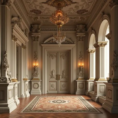 royal interior,ornate room,enfilade,entrance hall,foyer,bath room,villa cortine palace,hallway,europe palace,ritzau,palazzo barberini,mikhailovsky,corridor,corinthian order,ballroom,cochere,interior decor,victorian room,anteroom,danish room,Photography,General,Realistic