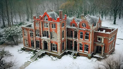 winter house,drone image,ghost castle,dillington house,victorian house,henry g marquand house,drone photo,bethlen castle,stately home,castle bran,snow house,snow roof,elizabethan manor house,manor house,drone view,castle sponeck,victorian,manor,drone phantom 3,wintry