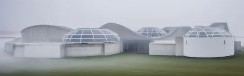 cooling towers,wind turbines in the fog,cooling tower,emission fog,wind machines,cube stilt houses,greenhouse effect,veil fog,dense fog,saltworks,ring fog,thermal power plant,ground fog,hahnenfu greenhouse,klaus rinke's time field,sewage treatment plant,cooling house,autostadt wolfsburg,futuristic art museum,high fog,Photography,General,Realistic