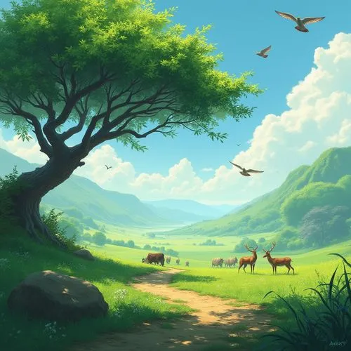 landscape background,nature background,cartoon video game background,countryside,rural landscape,mountain pasture,fantasy landscape,grassfields,forest background,springtime background,meadow landscape,forest landscape,nature landscape,mountain scene,high landscape,green landscape,green meadow,background view nature,world digital painting,grasslands,Illustration,Black and White,Black and White 01