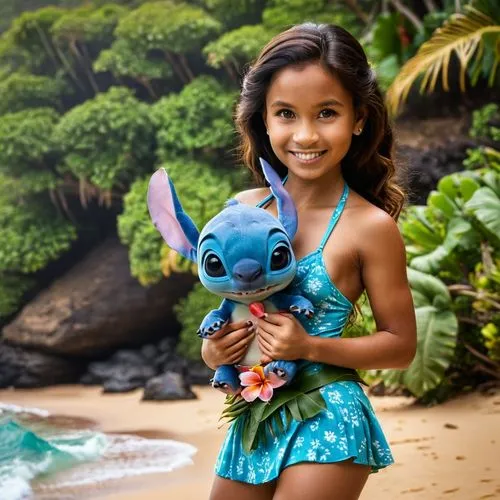 moana,stitch,lilo,polynesian girl,polynesian,tiana,hula,luau,aloha,girl with a dolphin,believe in mermaids,ocean paradise,mermaid background,blue hawaii,tropical animals,polynesia,mowgli,little girl fairy,girl elephant,under the sea,Photography,General,Cinematic