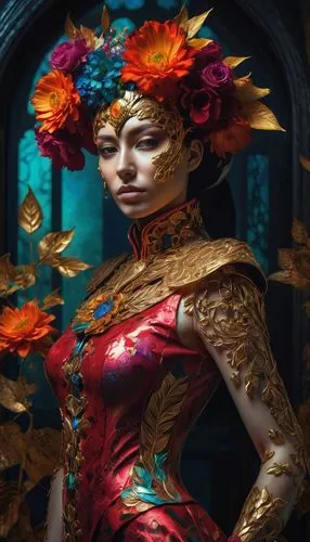 huiraatira,amidala,daxia,triss,masquerade,inara,majevica,fantasy portrait,liora,titania,flora,background ivy,garuda,oriental princess,kinnara,chandra,elven flower,lina,the enchantress,flame flower,Photography,Artistic Photography,Artistic Photography 08